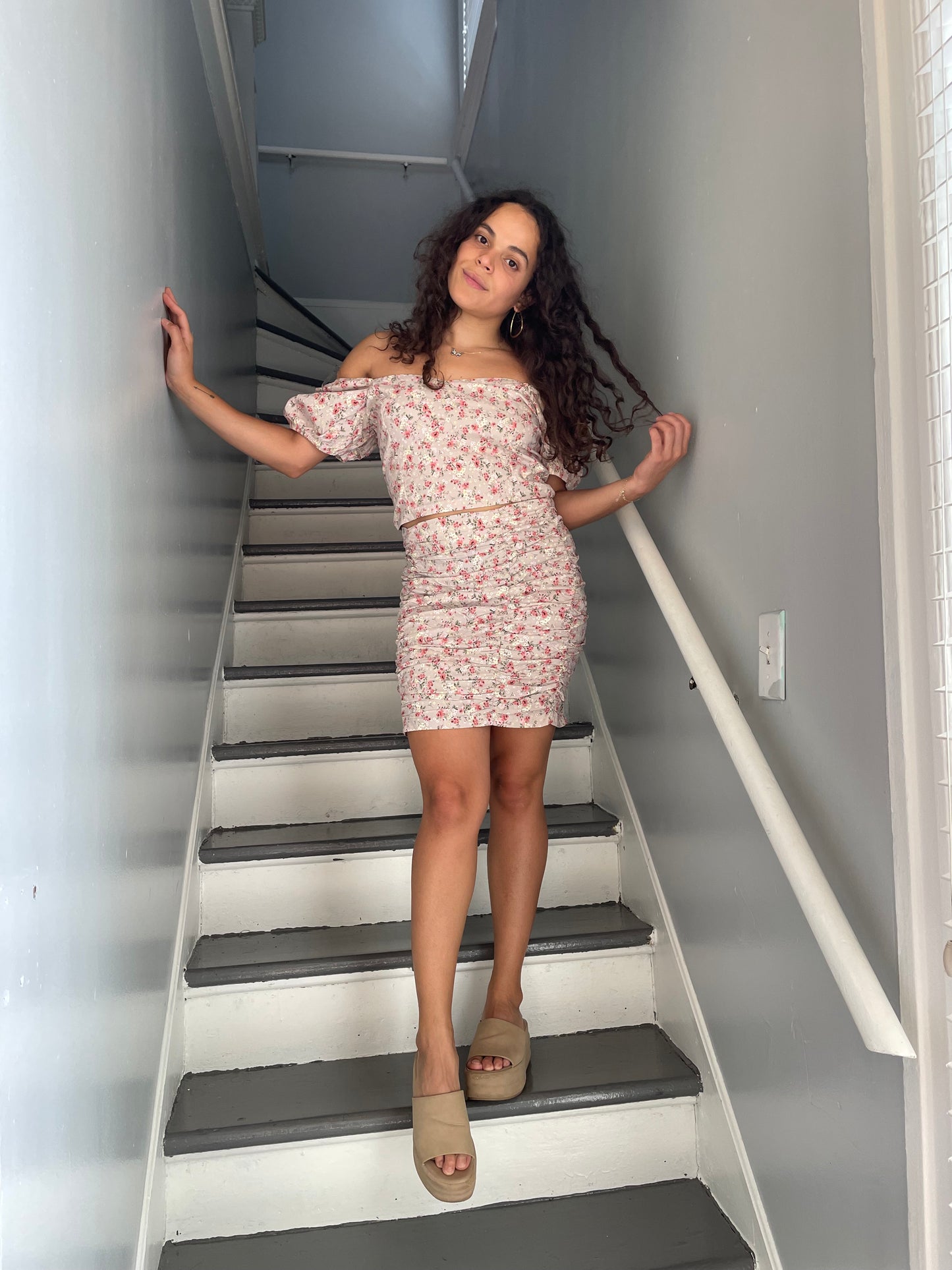 Pink floral set