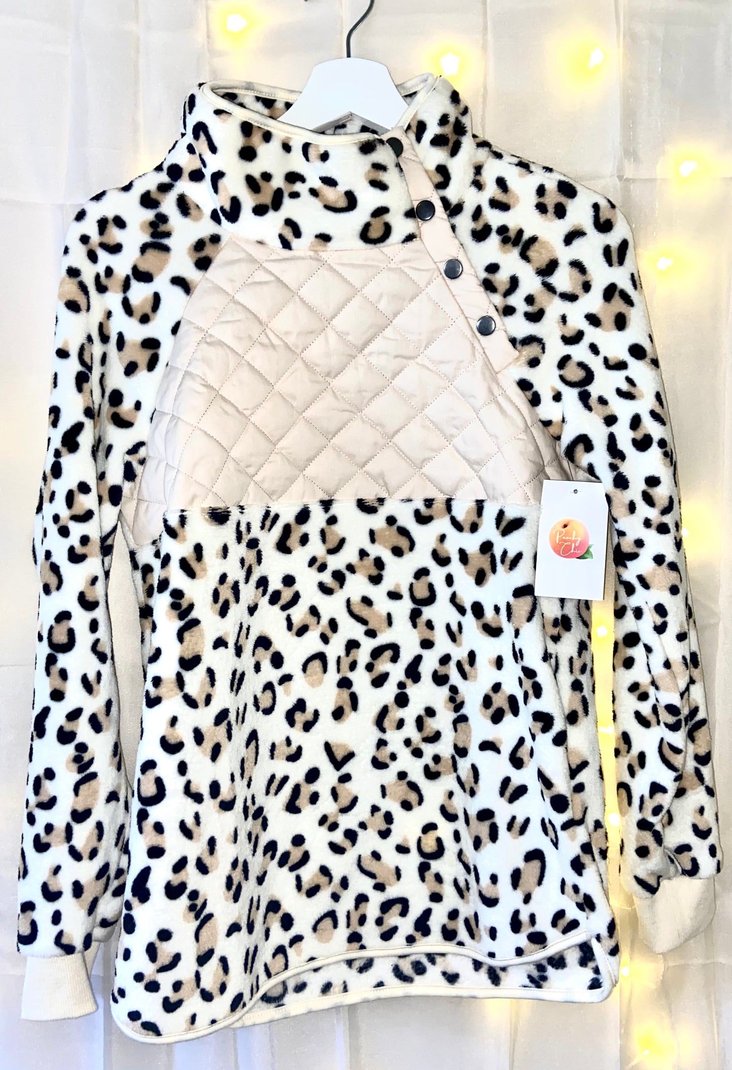 White Cheetah Pullover