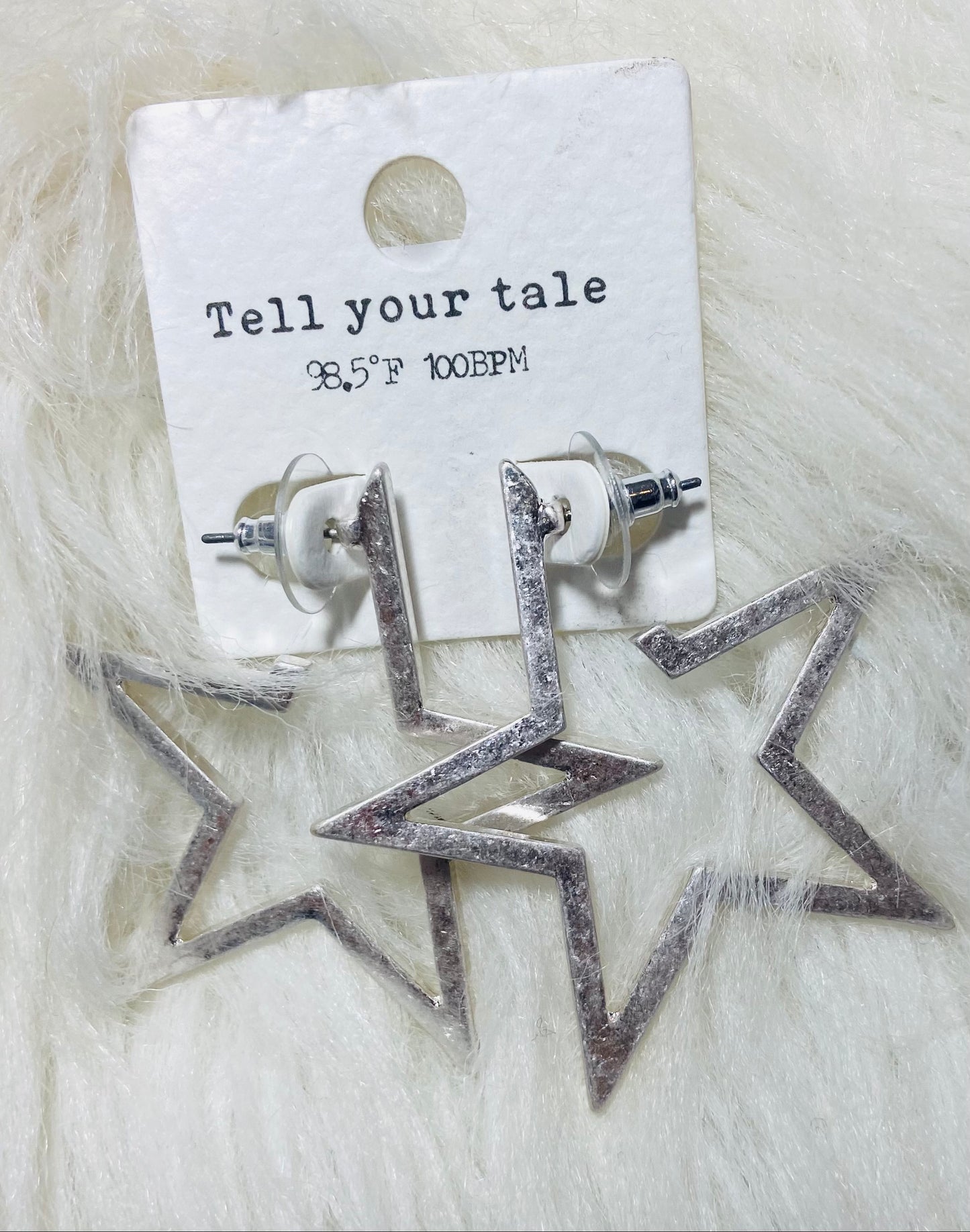 shine like a star earrings in silver