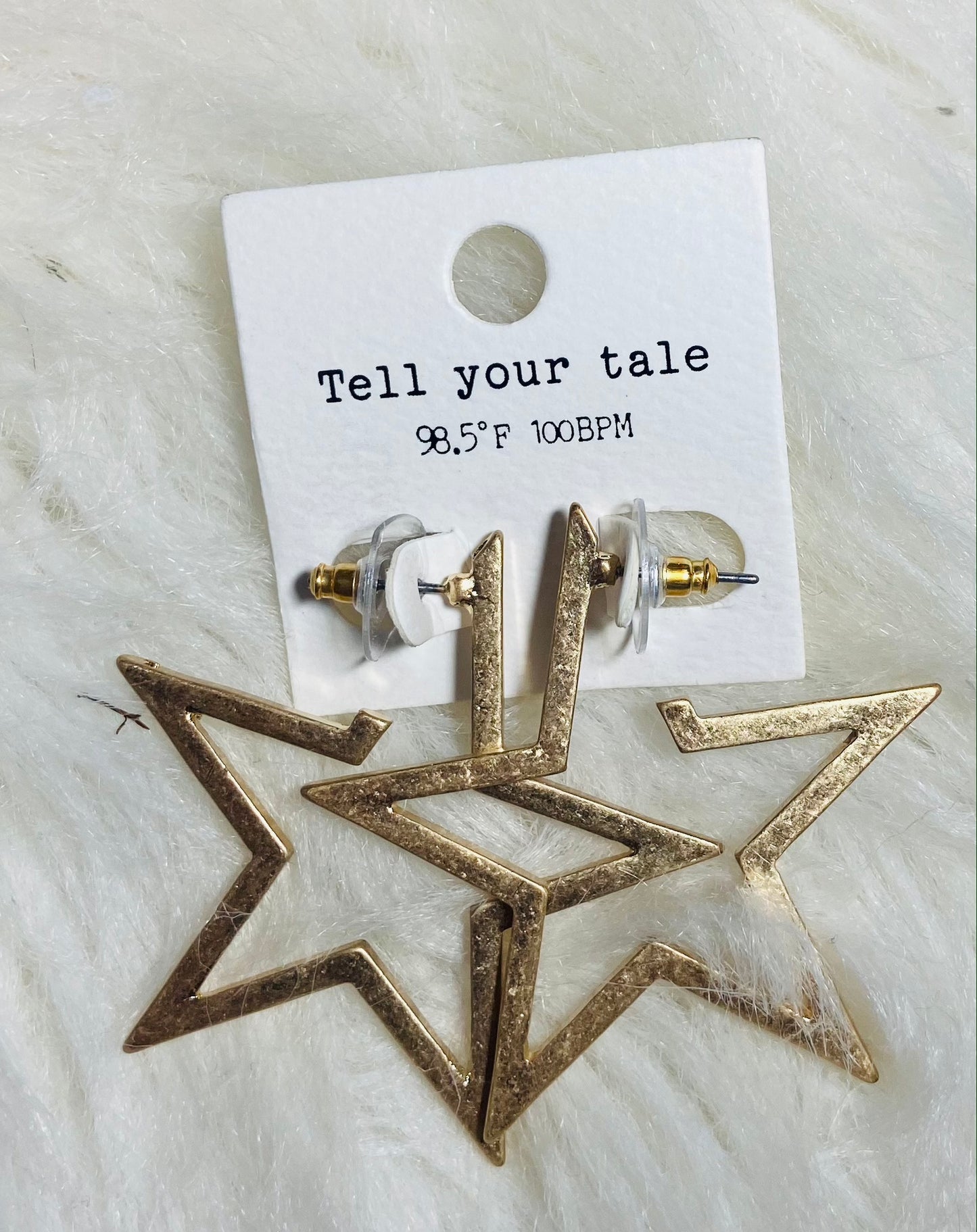 shine like a star earrings in gold