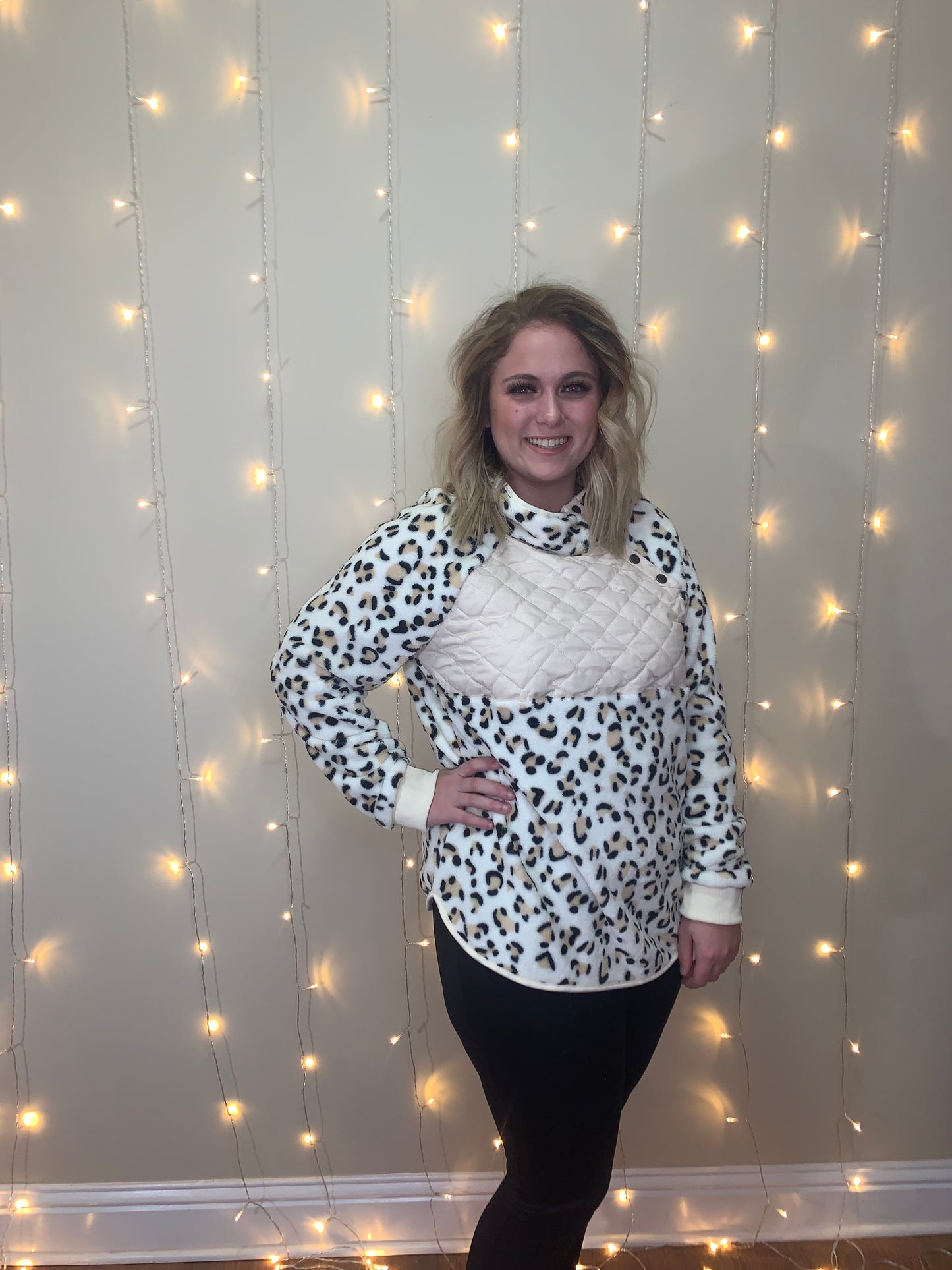 White Cheetah Pullover
