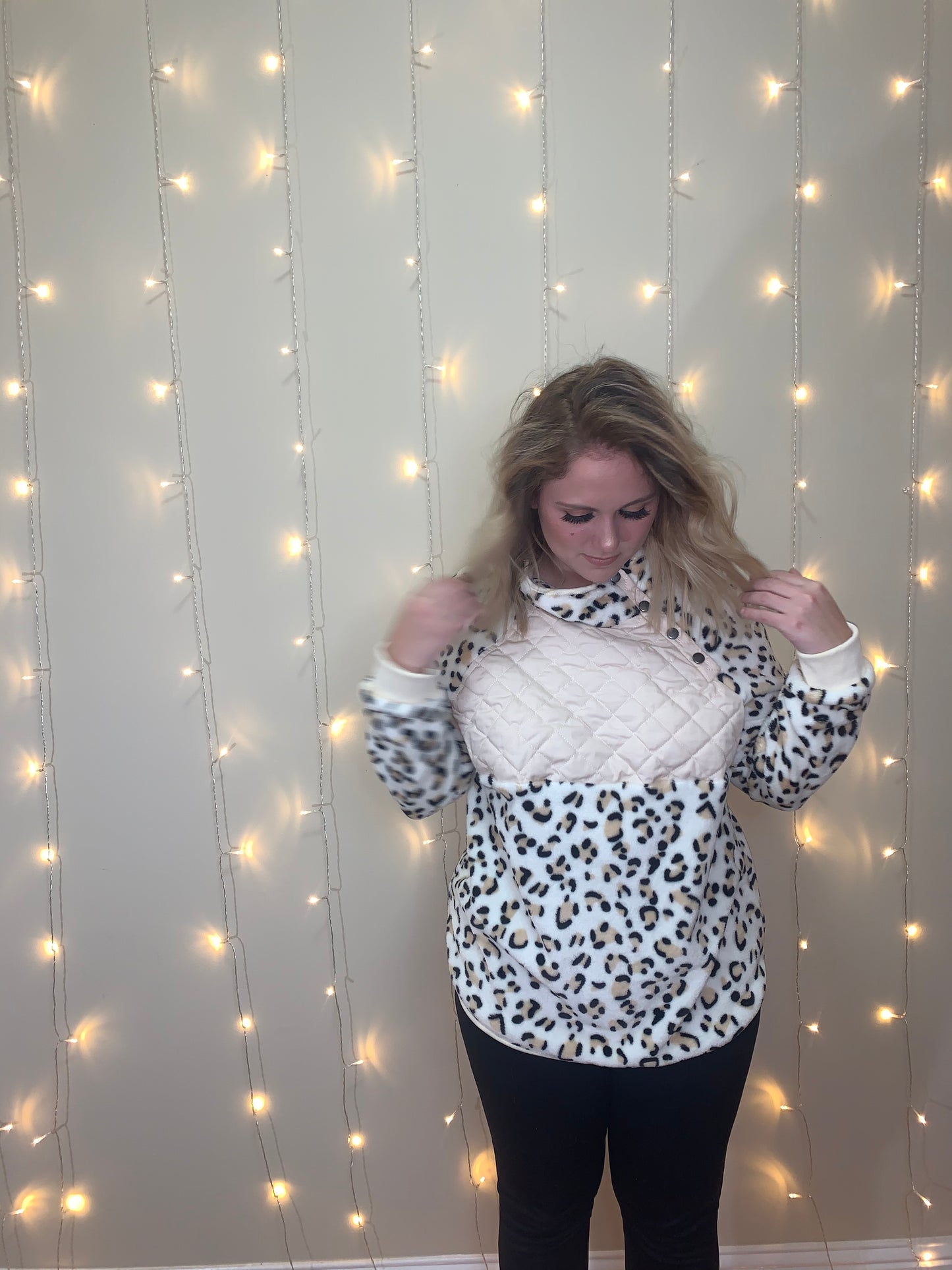 White Cheetah Pullover