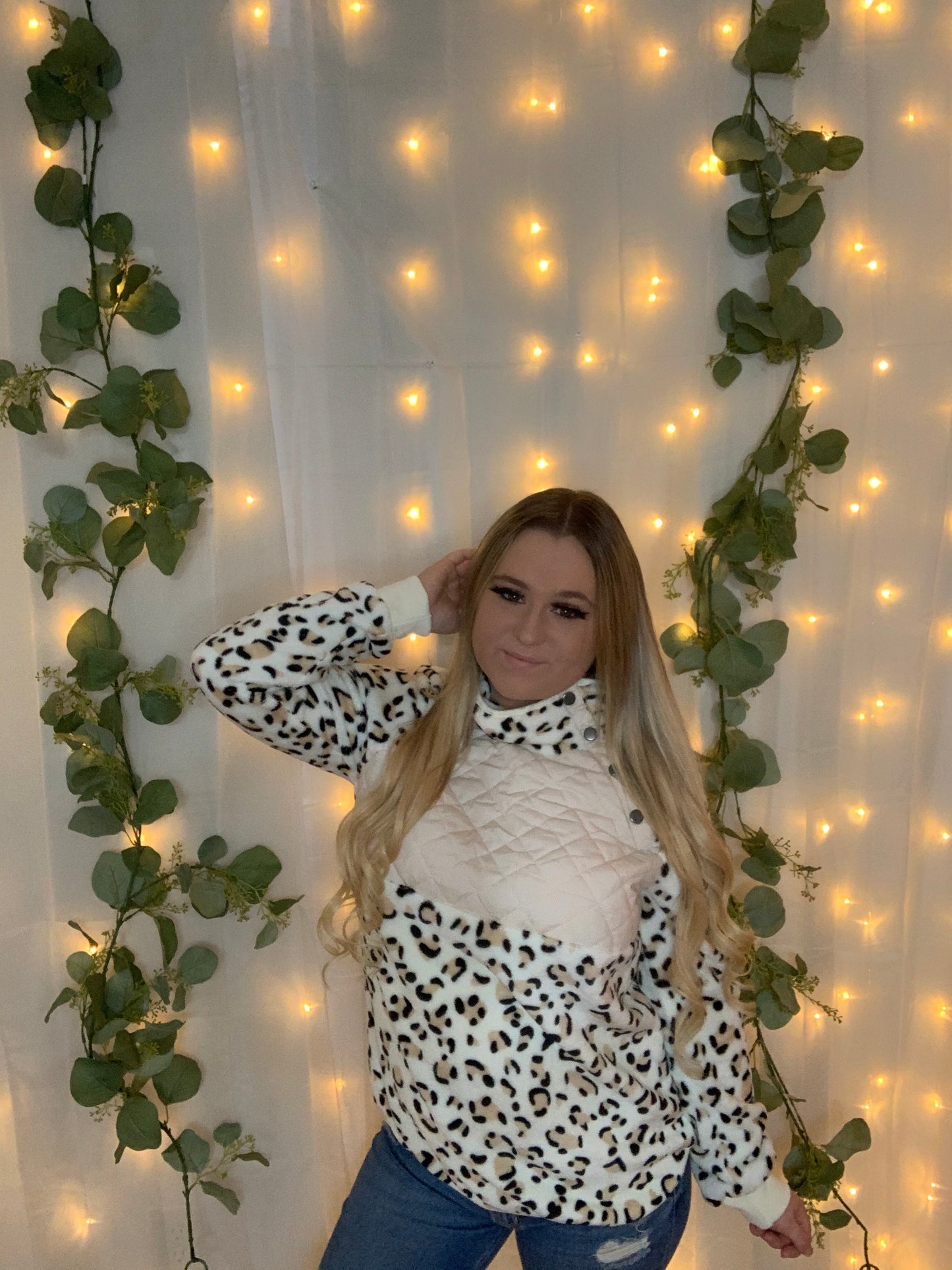 White Cheetah Pullover