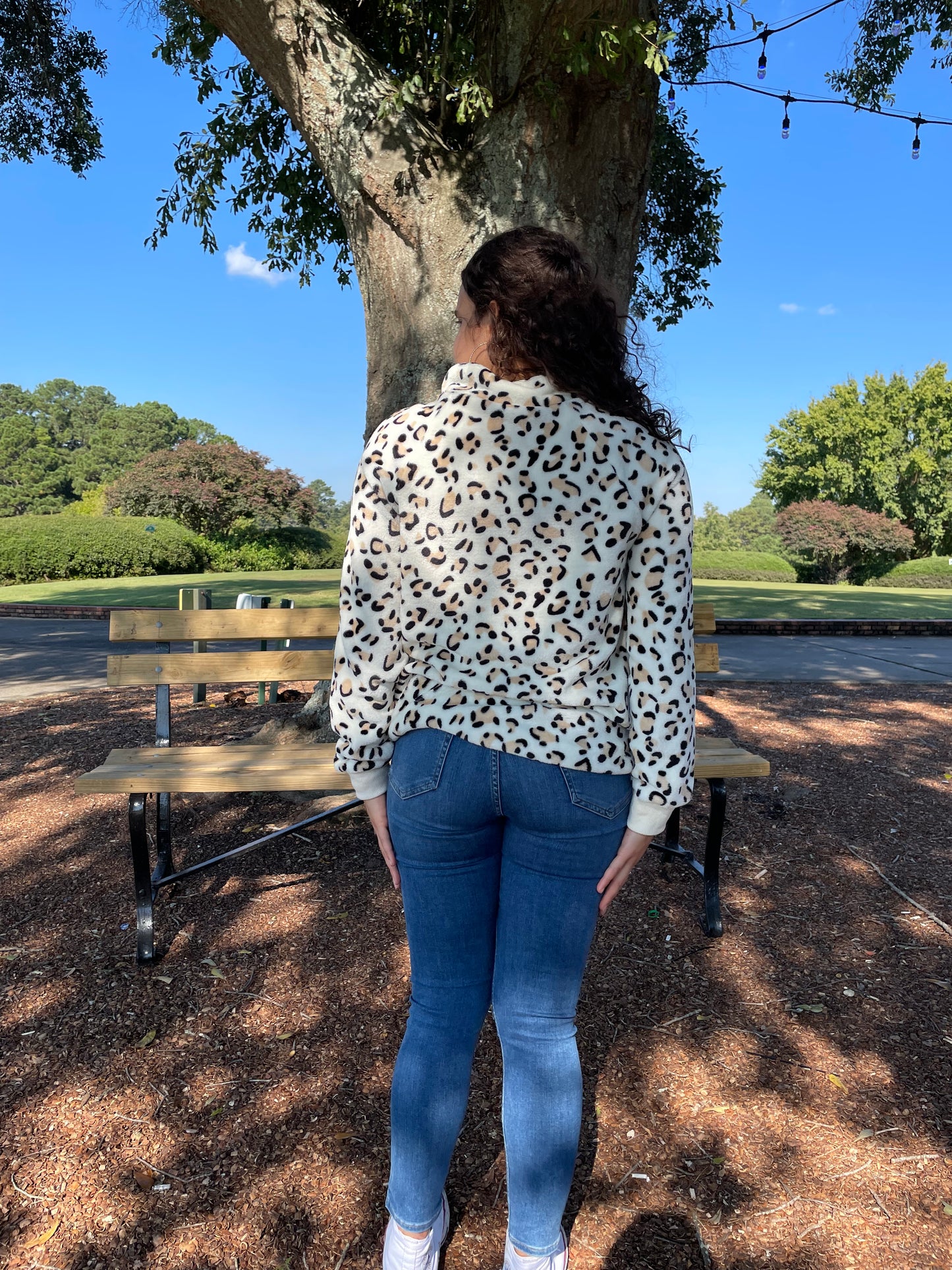 White Cheetah Pullover