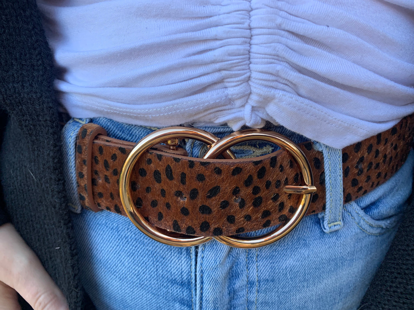 Cheetah Belt in dark brown