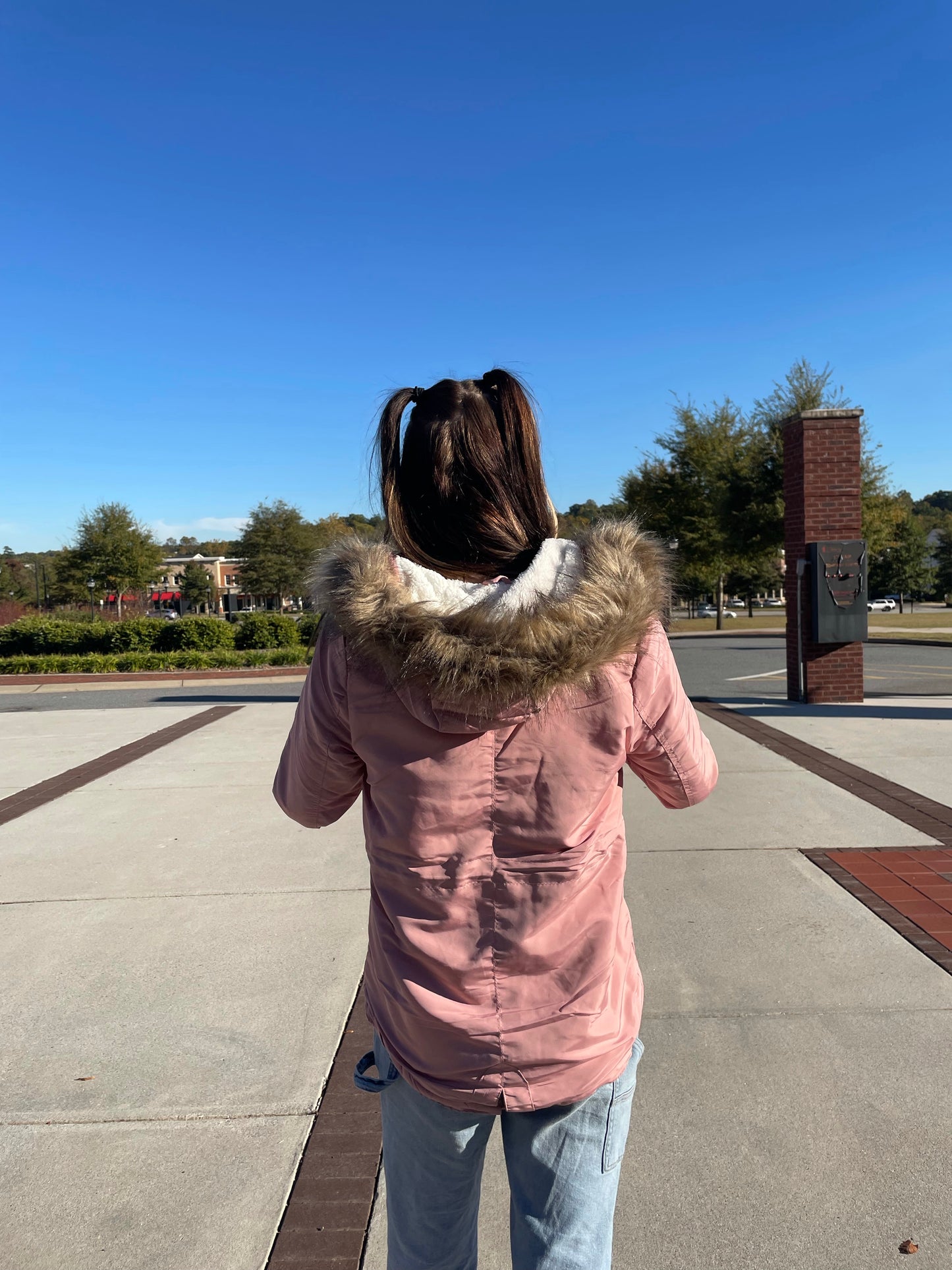 Cozy-Lined Coat in Pink